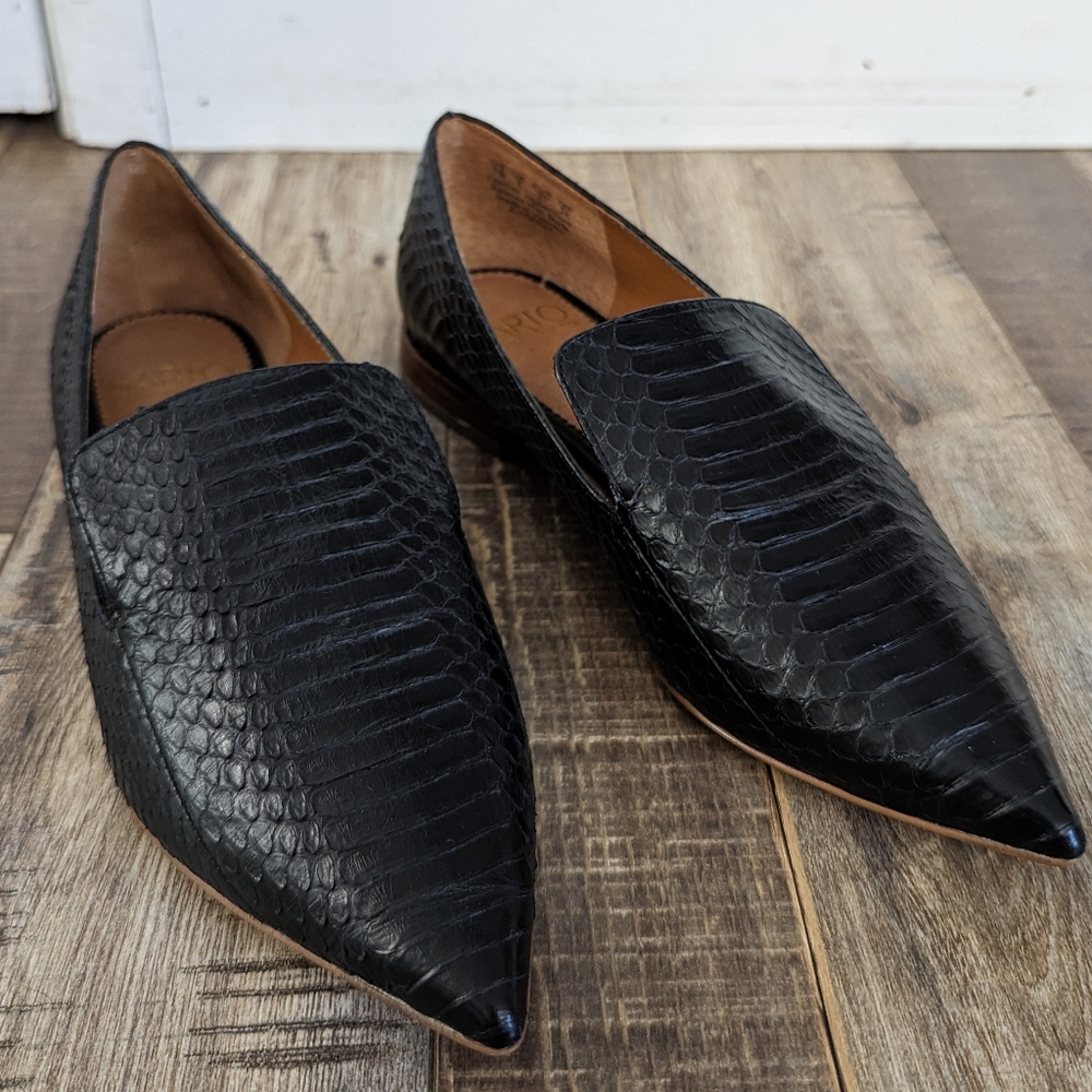 Franco Sarto snake skin slides size 7